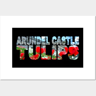 ARUNDEL CASTLE - Tulips West Sussex England Posters and Art